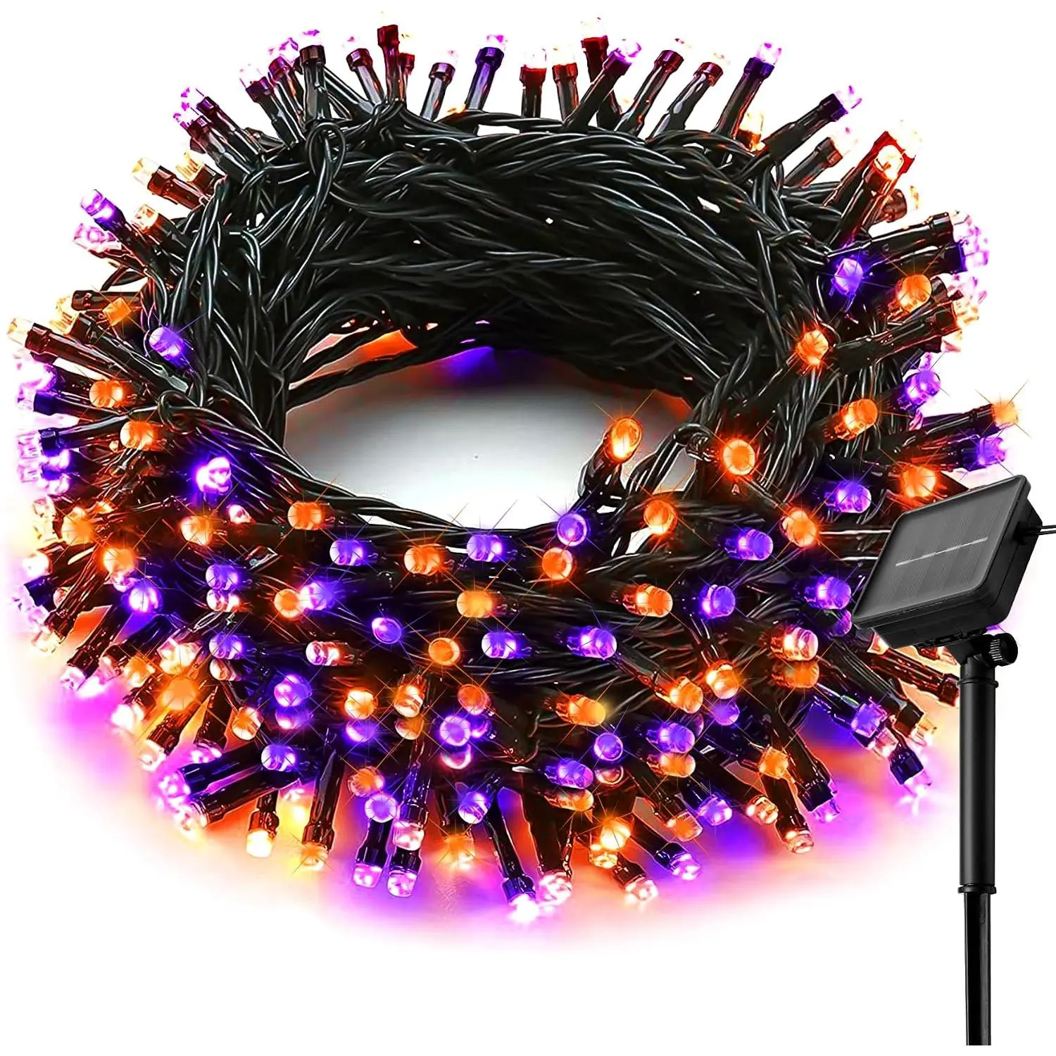 Haoween String ights, 100 ED Orange Purpe Fairy ights, 8 Modes IP65  Auto /Off for Indoor Outdoor Hoiday Decor