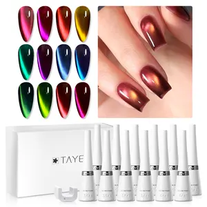 TAYE Magnetic Cat Eye Gel Nail Polish Kit 12 Bottles with Magnet UV LED Soak Off Galaxy Effect Nail Art Gel for Home DIY & Salon Nails #SummerVibes