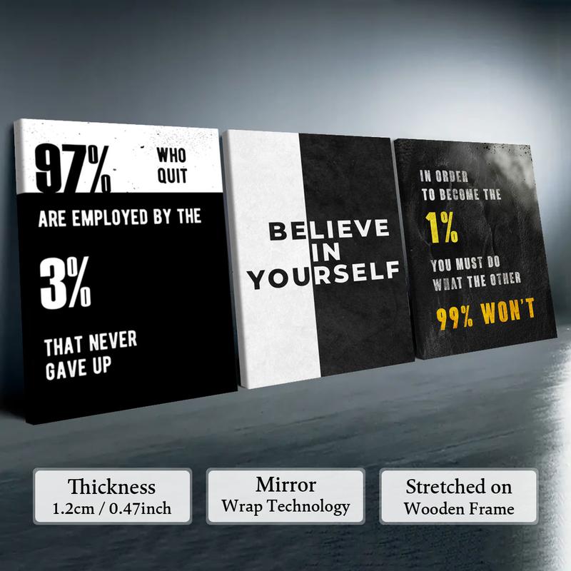 Wooden Framed Canvas Painting, 3 Counts/set Modern Art Inspirational Wall Art, Wall Decor for Home Living Room Bedroom Office Wooden Framed Canvas Painting, 3 Counts/set Modern Art Inspirational Wall Art, Wall Decor for Home Living Room Bedroom Office