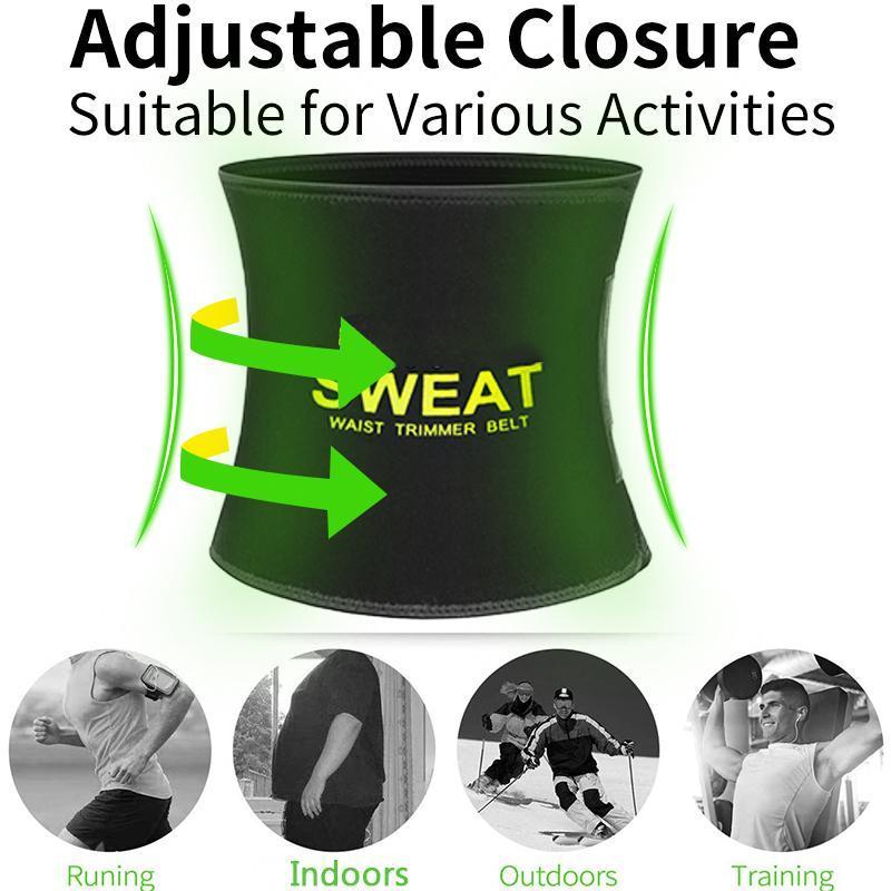 Sauna Sweat Ab Waist Trainer Belt for Women and Men - Sweat Band Waist Trainer Belt for Sports Training Gym Workouts, Men Women Sportswear, Womenswear, Fajas Para Mujer, 3 Adjustable Sizes, 5 Color Choose