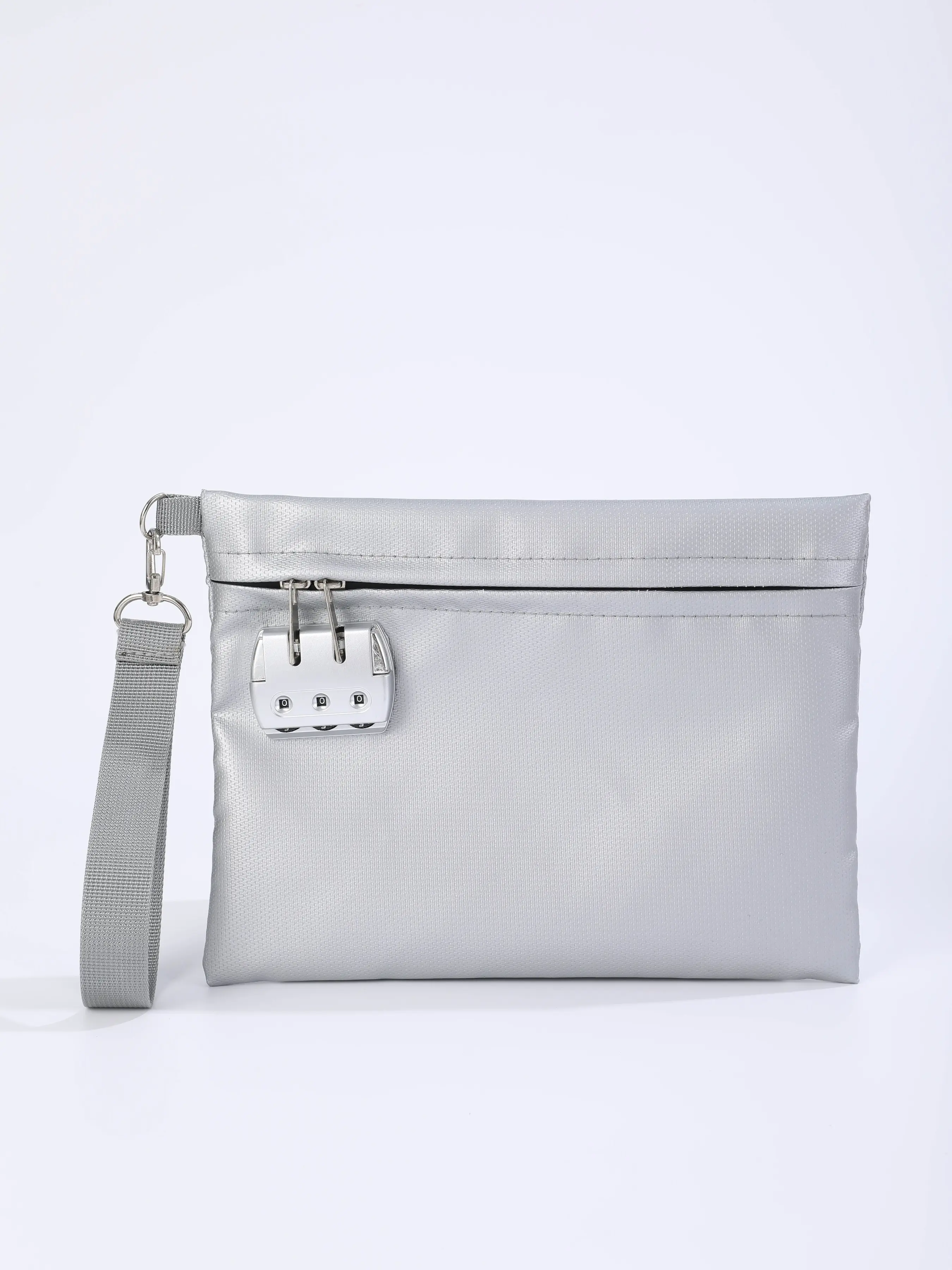 Fireproof Lock File Bag, Waterproof Cash Storage Pouch, Zipper Closure Portable Safe Organizer, Options