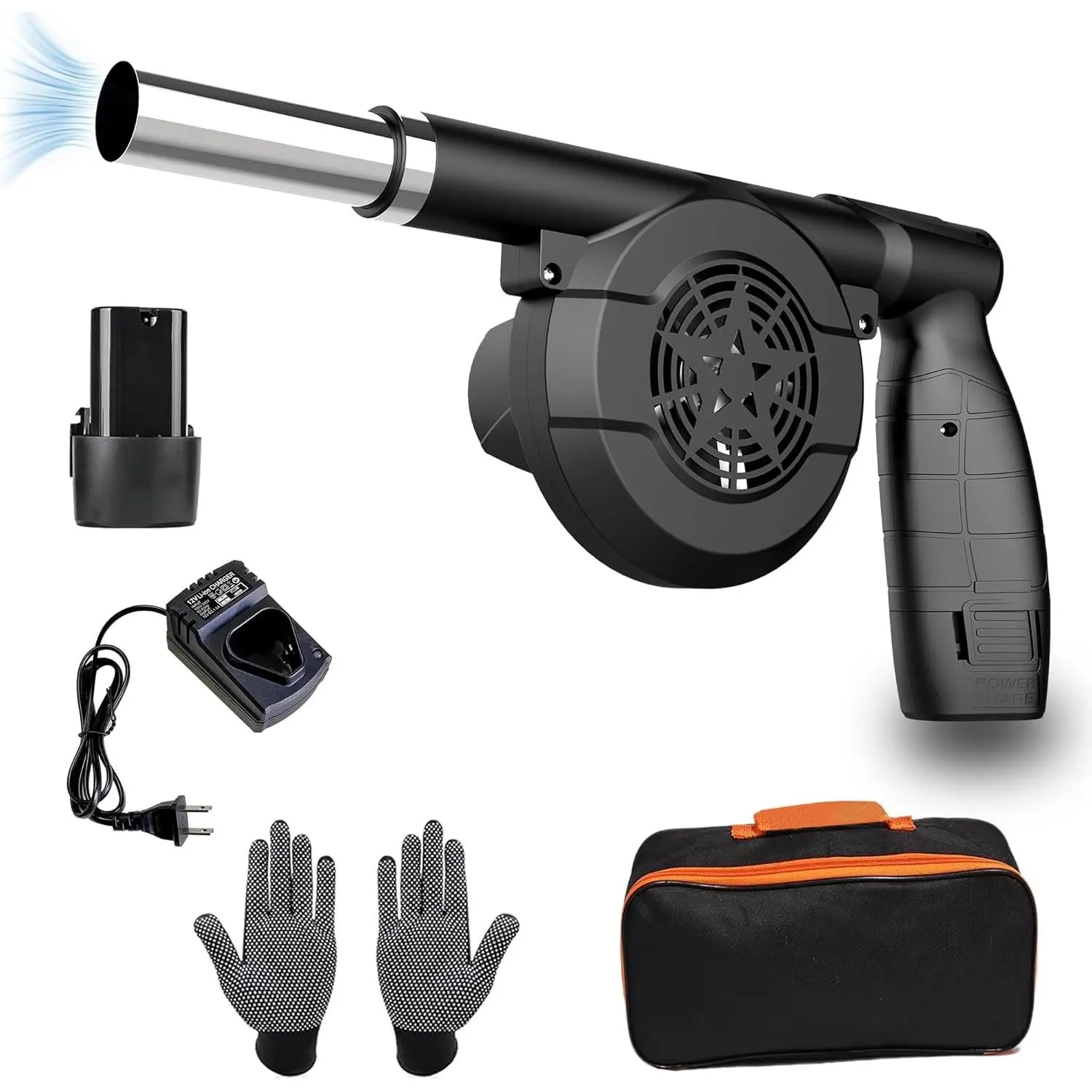 Wireless Electric Bellows Portable 12V Fire Blower Fan for Fireplace Wood Stove Outdoor BBQ Camping