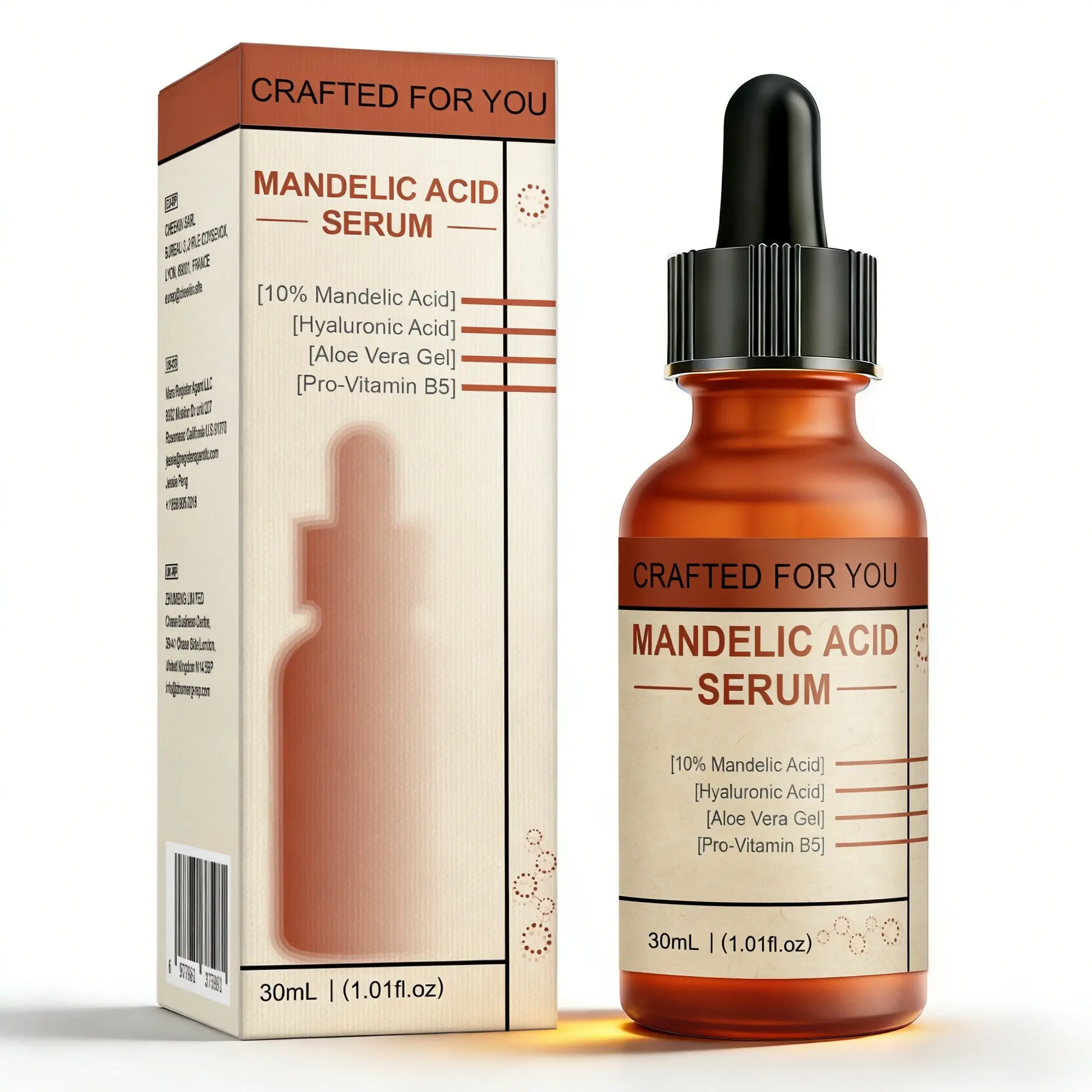 Mandelic Acid Serum for Face, Gentle Exfoliating Even Tone Serum with Niacinamide, Camellia Extract, Beta Glucan, Hyaluronic Acid, Aloe Vera, Fade Dark Spot Treatment, Anti Aging