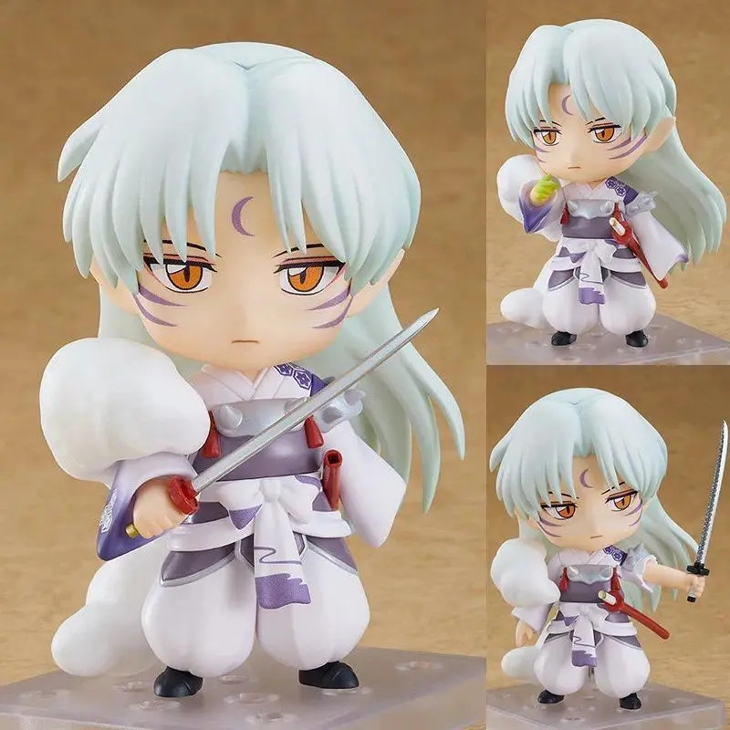 10cm Inuyasha & Sesshomaru Nendoroids Cute Articulated Action Figure Model Kit Desktop Ornament Decoration Collectible Toys Gift
