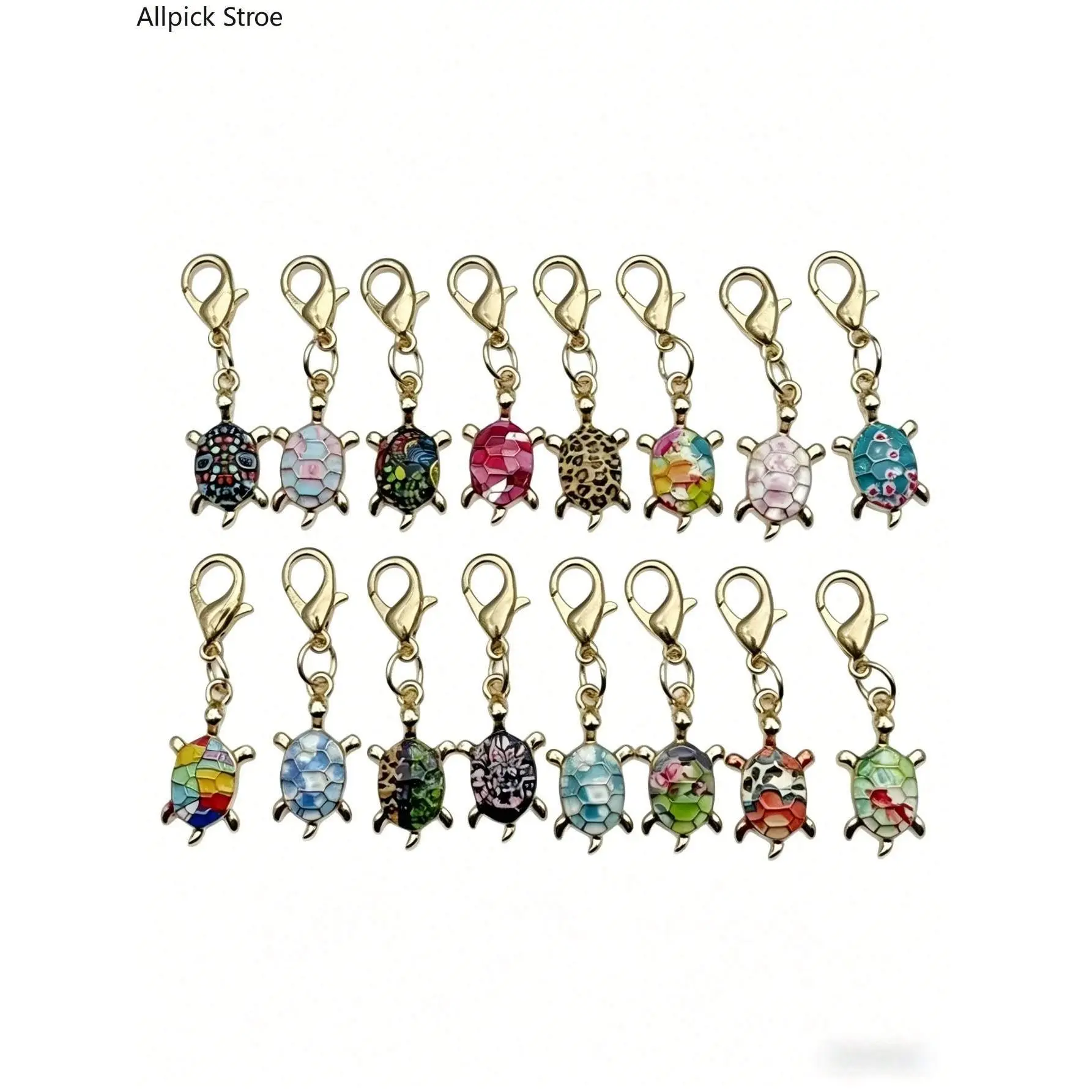 8PCS/16PCS Cute Sea Turtle Keychain Set, Colorful Animal Bag Charms for Keys, Backpack, Purse & Car, Kawaii Y2K Keychain Accessories, Mini Turtle Key Rings, Gift for Women, Girls, Best Friends, Birthday & Holiday Gifts