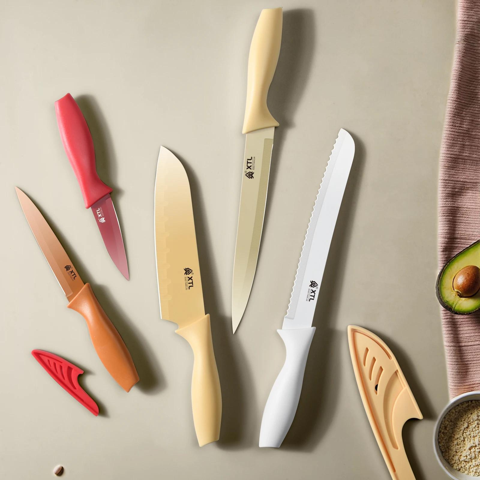 Professional 7pcs Stainless Steel Kitchen Cooking Tool Set  Chef's Knife with Silicone Handle Sharp and Durable, Rust and Stain Resistant Cooking Tools with Scissors and Peelers