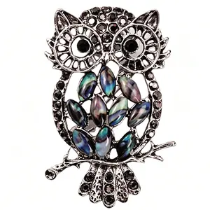 Cute Owl Exquisite Brooch Pin Jewelry Combining Retro Elegance Unique Design Holiday Gifts