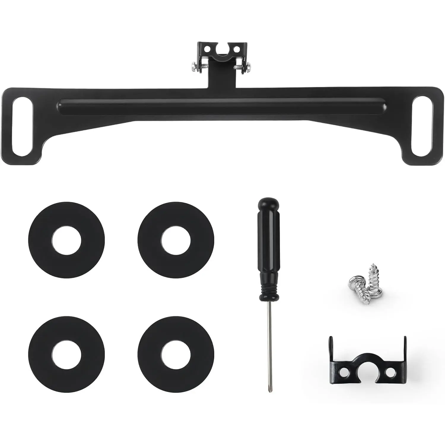 Stainless Steel Rear View Camera Plate Bracket - Anti-Rust Adjustable Camera Mount with 170° Angle Adjustment Support