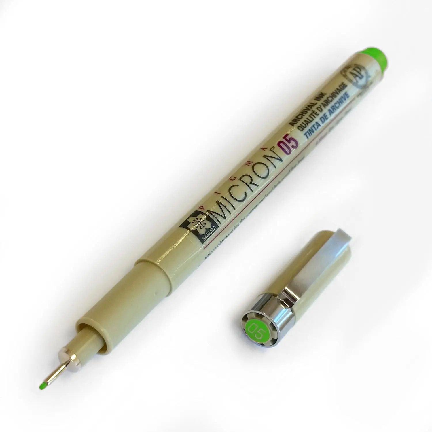 Micron - Pigment Fineliners - 0.5mm -  Green [Pack of 3]