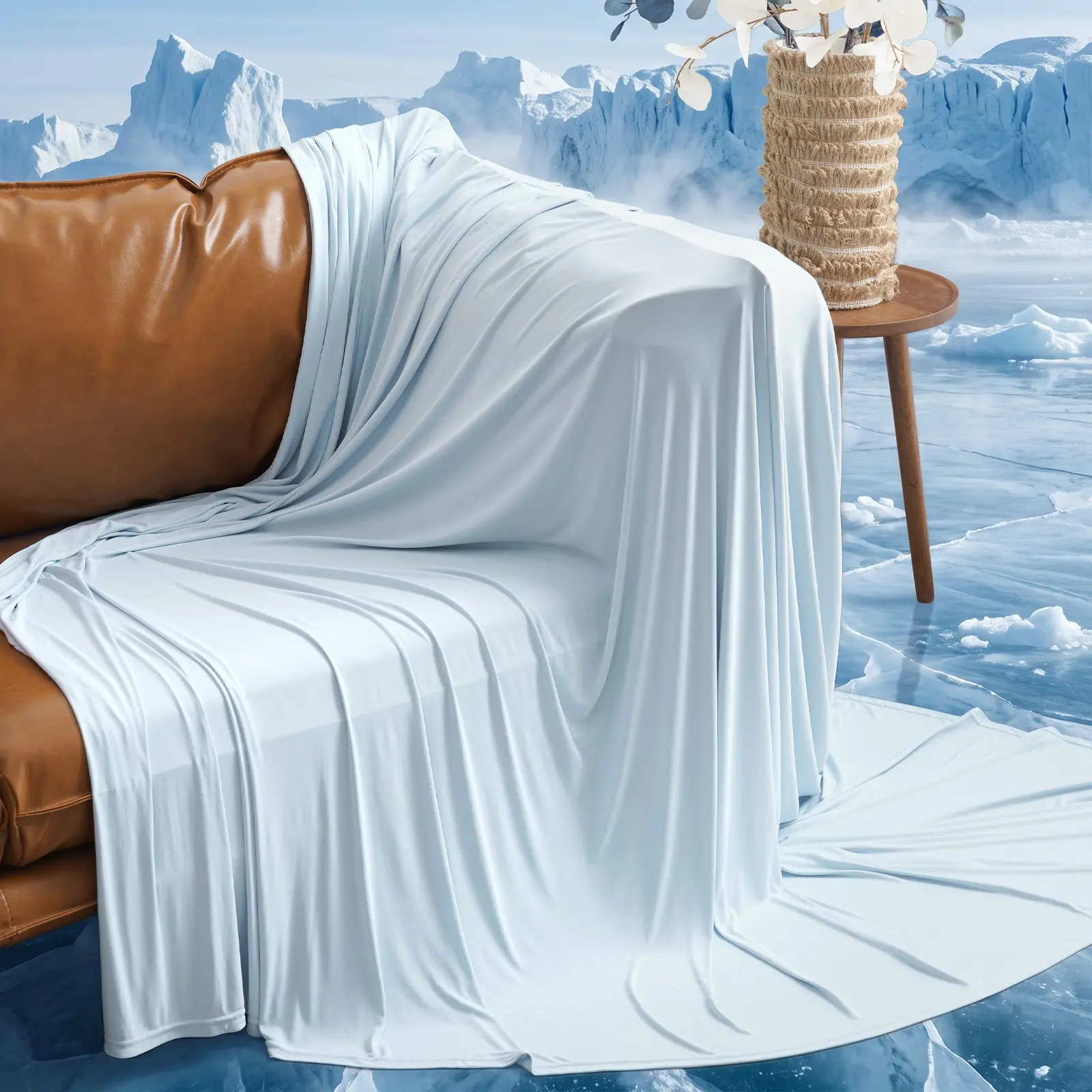 Soft Cooling Touch Blanket for Hot Sleepers, Thin & Single Layer Summer Blanket, Lightweight Breathable Bed Blanket, Portable Cooling  Sensation blanket for Bed Couch Sofa, Transfer Heat to Keep Body Cool Night Sweats, Oeko-Tex Standard 100