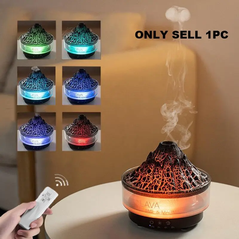 260ML Volcano Oil Humidifier, Rechargeable Aroma Diffuser with Remote Control, Ultrasonic Aromatherapy Machine, Home Office Air Humidifier, Desktop Humidifier, Fragrance Machine, Perfect Gifts For Men/Women