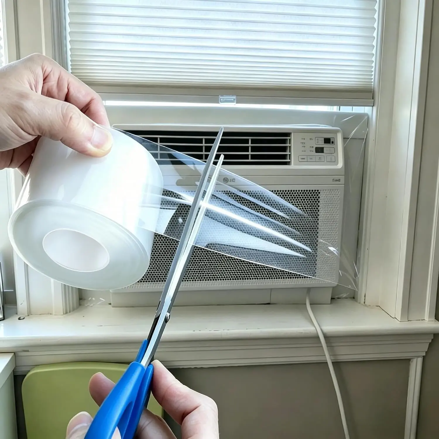 Clear Window Sealing Tape for Window AC Units, 20 Mil, 2" x 33 ft | Clear 20 mil removable tape for windows, doors and portable AC units; helps block drafts, dust and air leaks