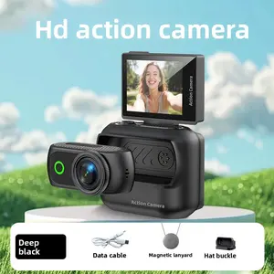 Thumb-Sized High-Definition Digital Action Camera - WiFi, Magnetic Detachable Design, Anti-Shake Feature for Outdoor Cycling Recording, Camera Digital, Digital Camera