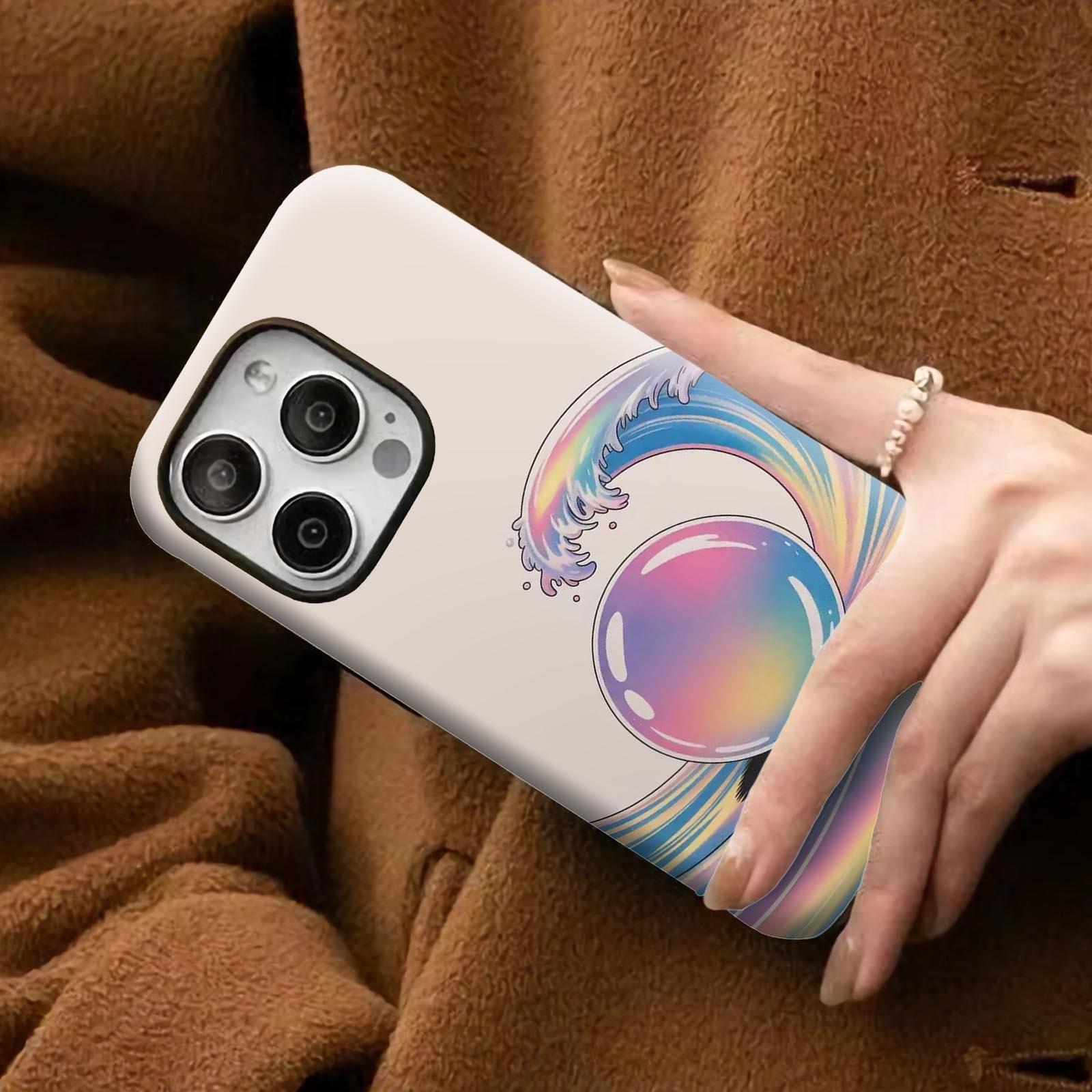 Wave, sphere, gradient Soft And Hard Two-In-One Film Printed Full Pattern Case For IPhone 16 15 14 13 1211 Pro Max Plus Phone Case