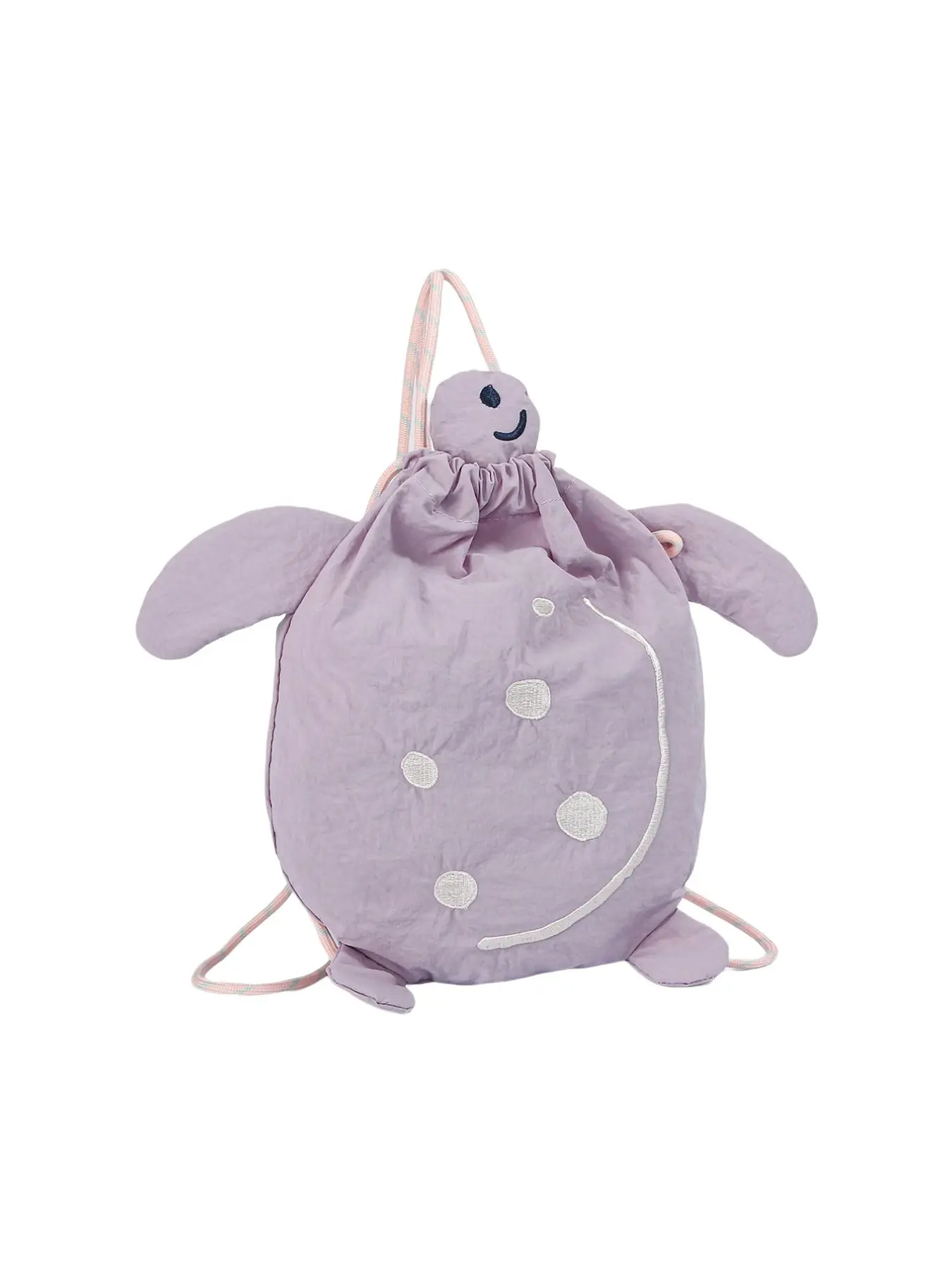 Cartoon Turtle Drawstring Backpack, Lightweight Waterproof Nylon, Cute Student Bag, Portable Beach Bag, Urban Shopping Bag, Birthday Gift