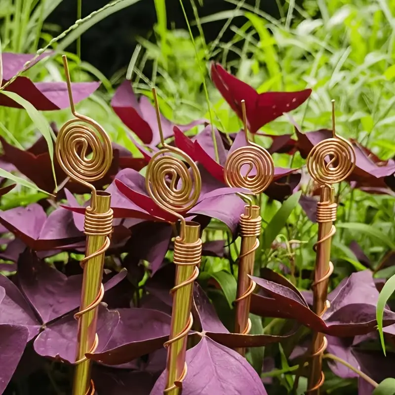 2/4pcs Electric Plant Stakes, Garden Planting Tools, Copper Antenna Coil, Indoor Outdoor Use, Plant Support for Vegetables