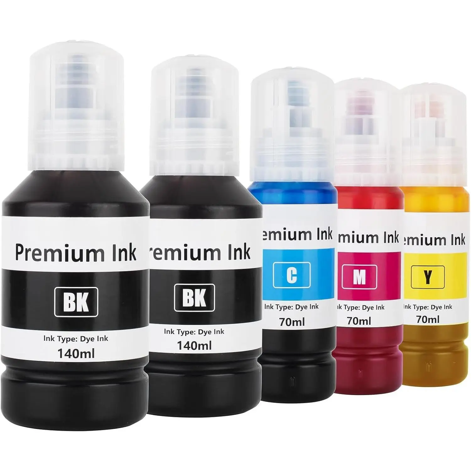 for Epson 502 Ink Refill Bottles for ET-3760 ET2760 ET2750 ET-4760 ET-2850 ET-15000 -4000 -2000 ET-3710 ET-3850 ET-3750 ET-4850 ET4750 ET2700 ST3000 ET3700 Printer (2BK C M Y)