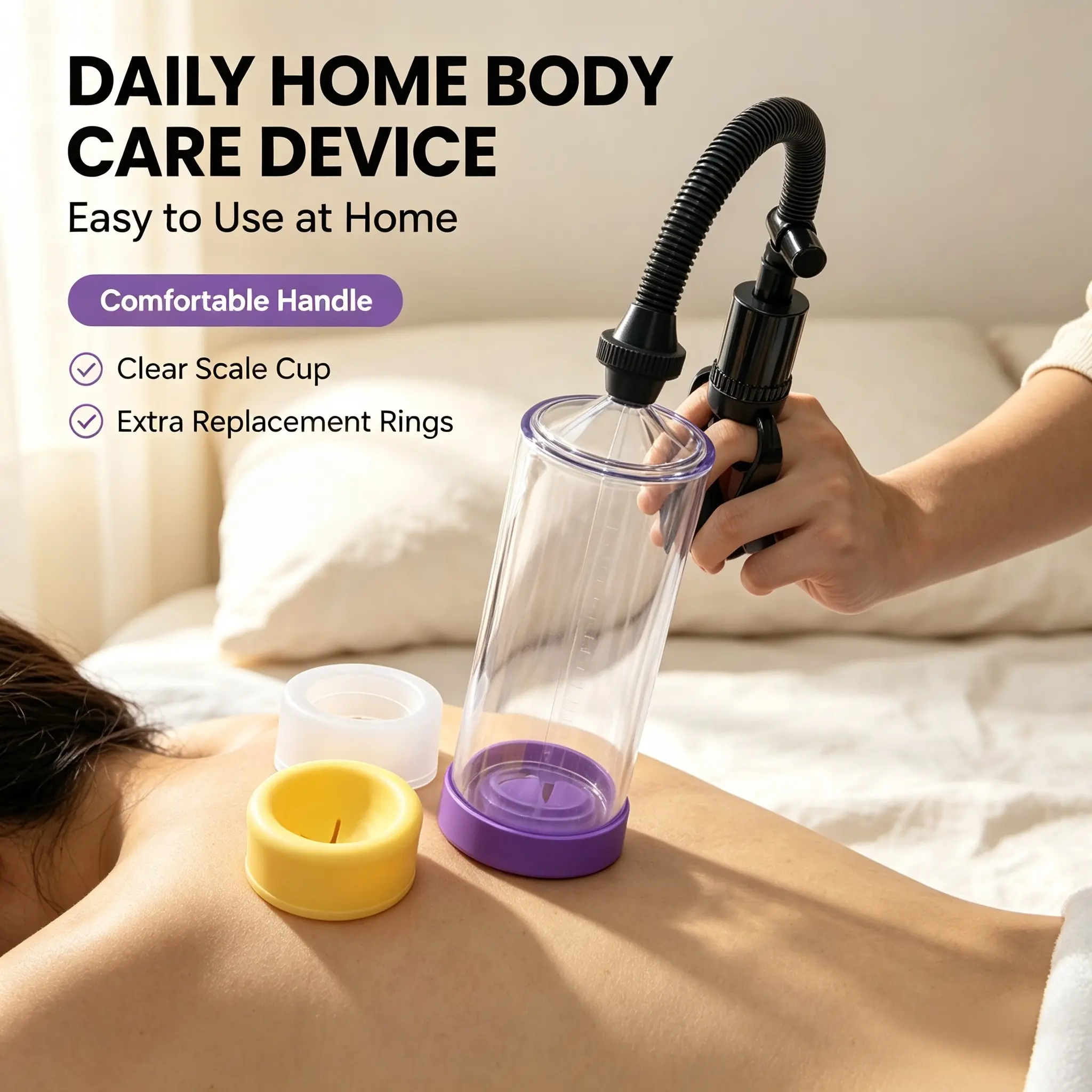 Manual Transparent Body Muscle Massager, Small Home Back Massage Device, Shoulder Neck Back Leg Relaxation, Multi-Purpose New Model