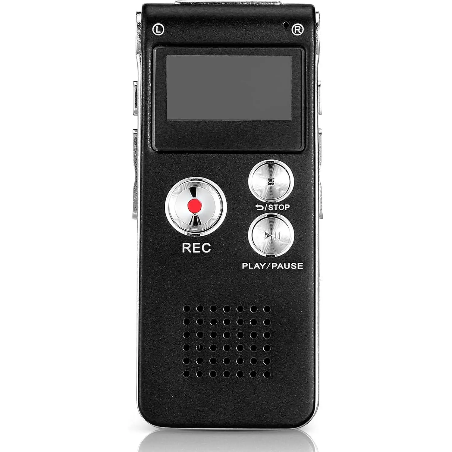 Ghost Hunting Equipment Paranormal Equipment for Ghost Hunting Digital EVP Voice Activated Recorder Rechargeable Recorder Device with Microphone, 8GB(Black)