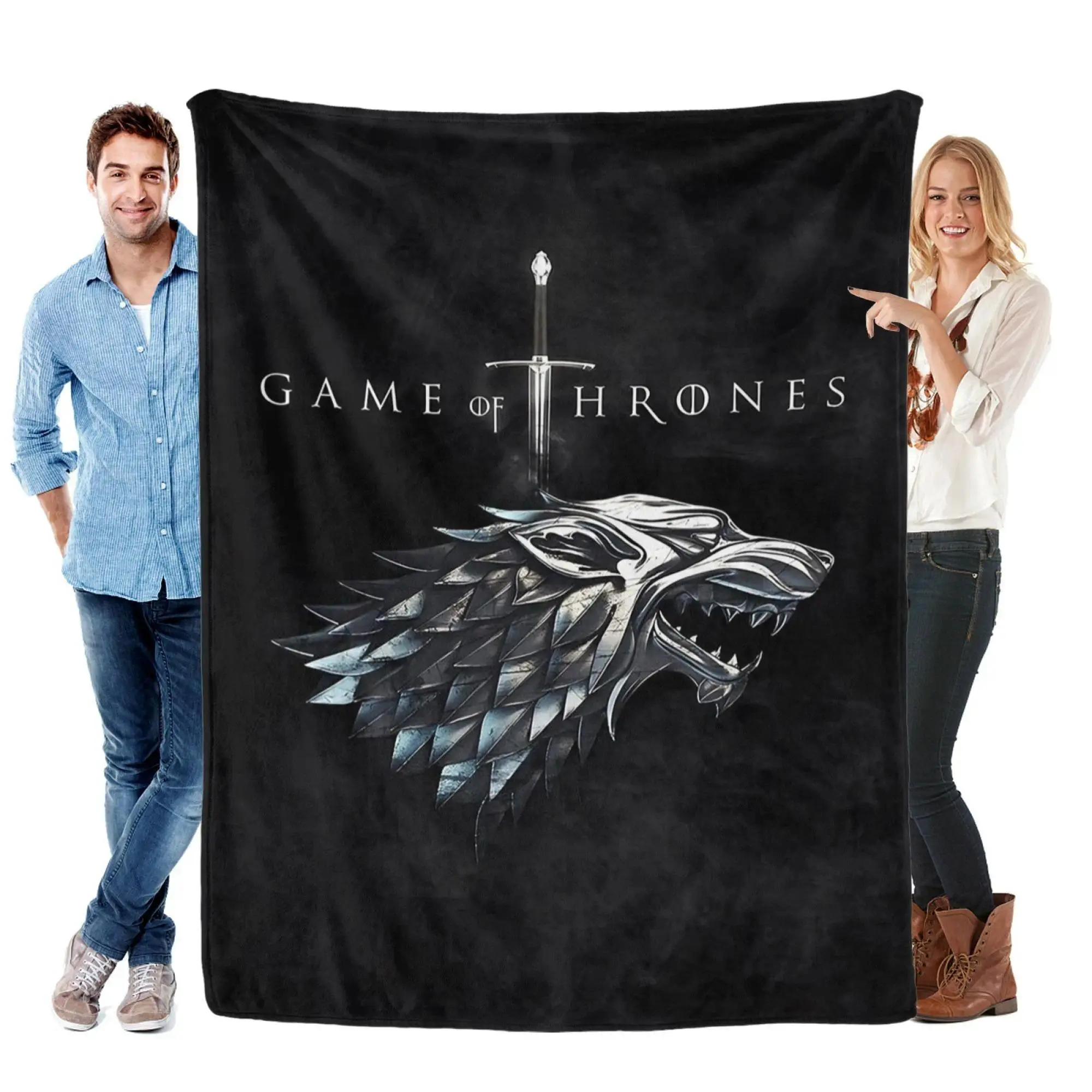 Game of Thrones Collage Flannel Throw Blanket, Soft Warm Cozy Blanket for Bed Sofa Couch, Fantasy Medieval Dragon Castle Home Decor, Office Travel Nap Blanket, Dorm Room Essential, Holiday Birthday Gift for Men Women Fans