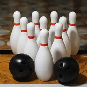 12-Piece Kids Bowling Set, Includes 10 Bottles and 2 Balls, Plastic Bowling Toy, Indoor Outdoor Game, Ideal Gift for Holidays