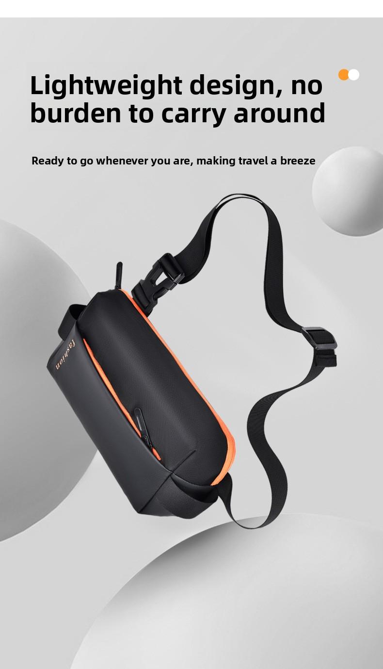 2026 New Trendy Cool Men's Bag, Crossbody Motorcycle Bag, Street Style Sports Car Crossbody Men's Bag, Waterproof Leather Chest Bag for Men