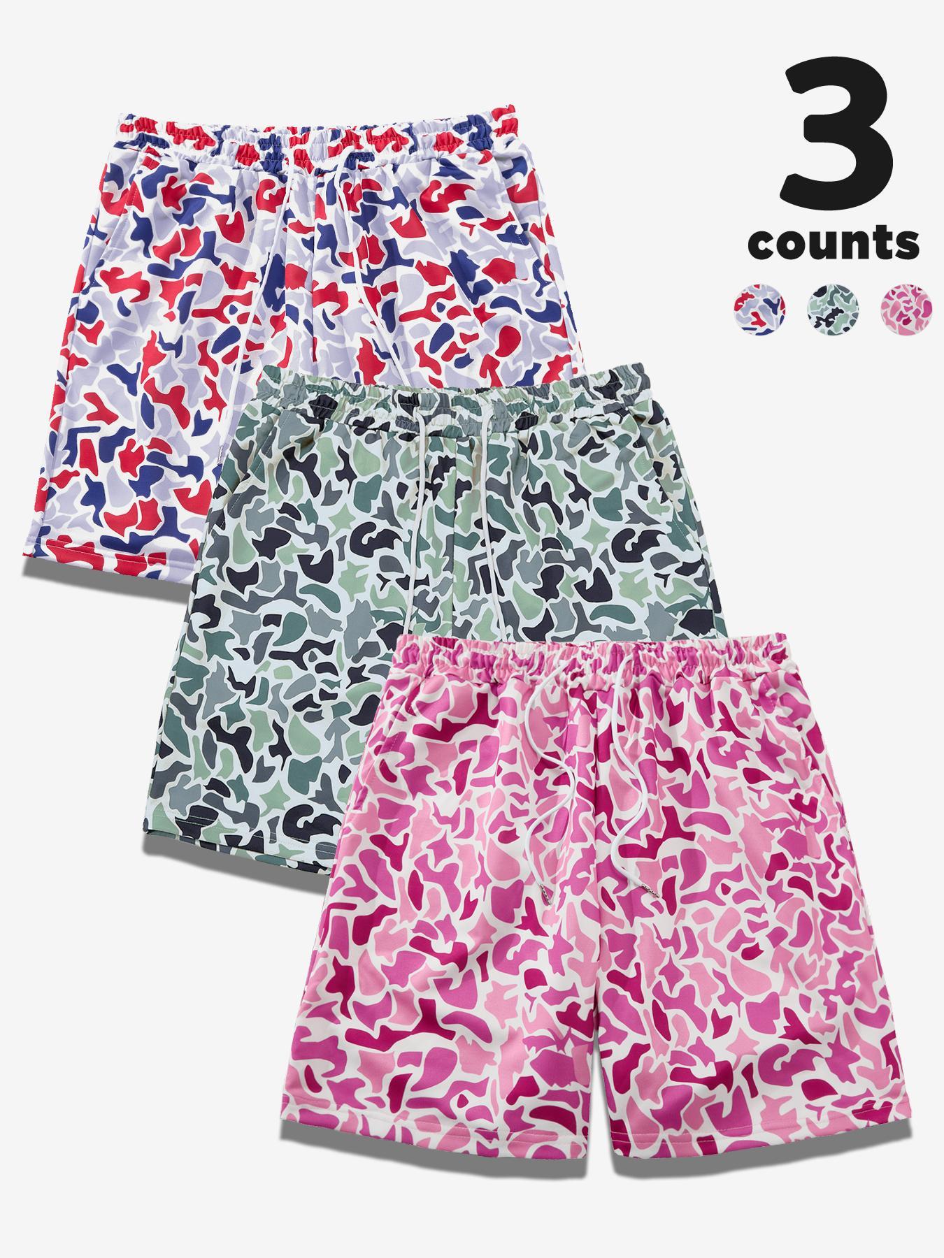 Men's Camo Print Shorts, Regular Fit Casual Street Shorts for Summer, Men's Bottoms for Daily Wear, Camouflage Shorts, Casual Streetwear Shorts