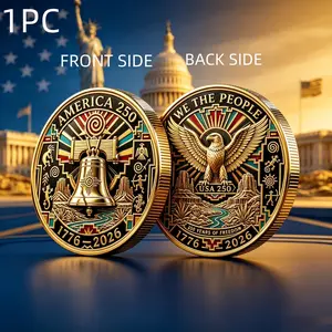 1PC Heritage Freedom Challenge Coin Eagle Artwork Decorative Collection Token Vintage Souvenir Gift For Fathers Brothers Friends Collectors Home Shelf Office Display Commemorative and Decorative Collectibles