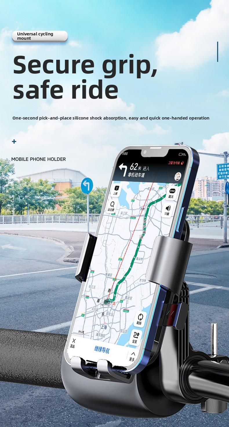 Navigation stand, motorcycle phone holder, delivery rider stand, bicycle shockproof phone holder wholesale
