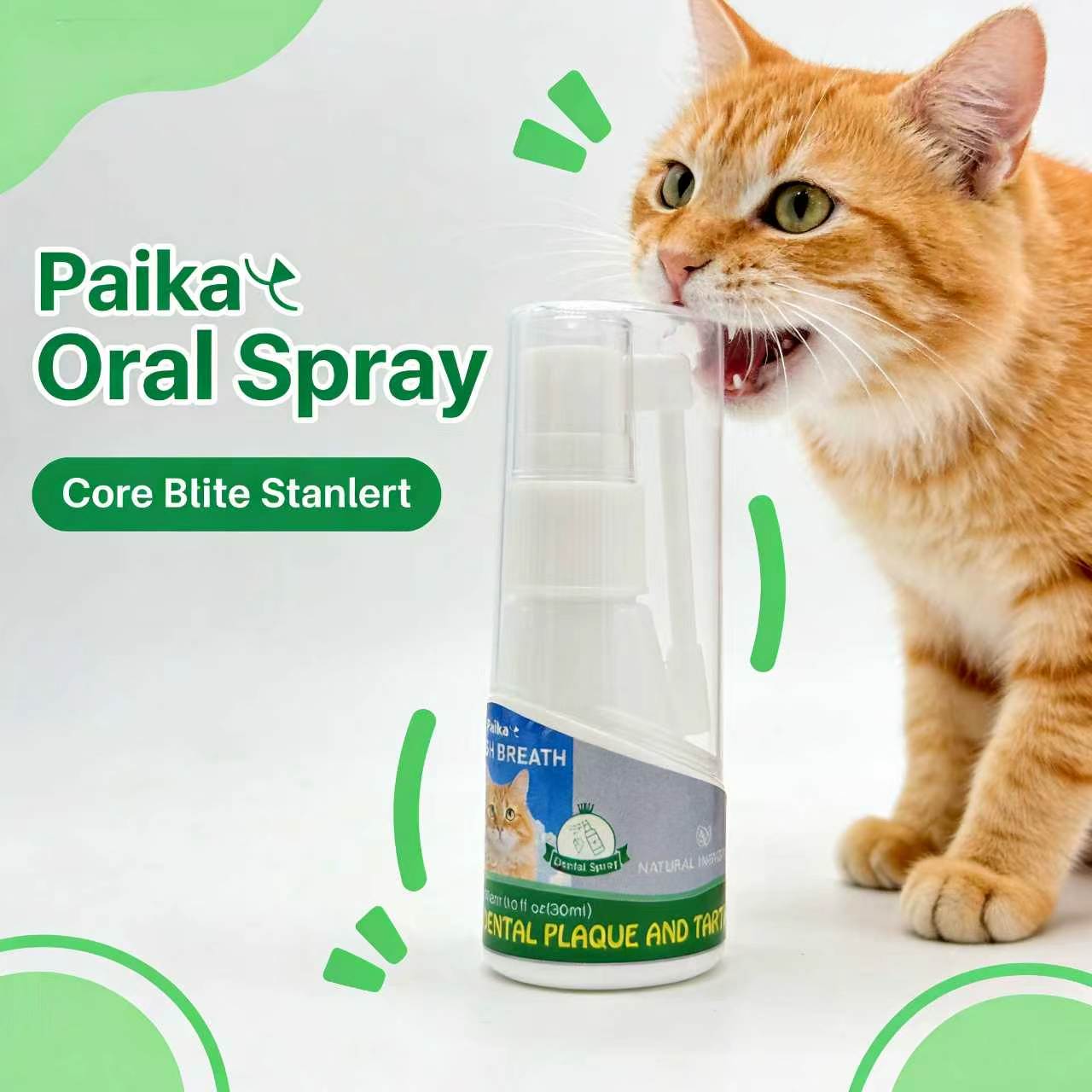 Paika Pet Cat Oral Spray, Liquid Mouth Care for Cats, Single Item Pack, No Ca Prop 65 Requirement, Ideal for Cat Owners