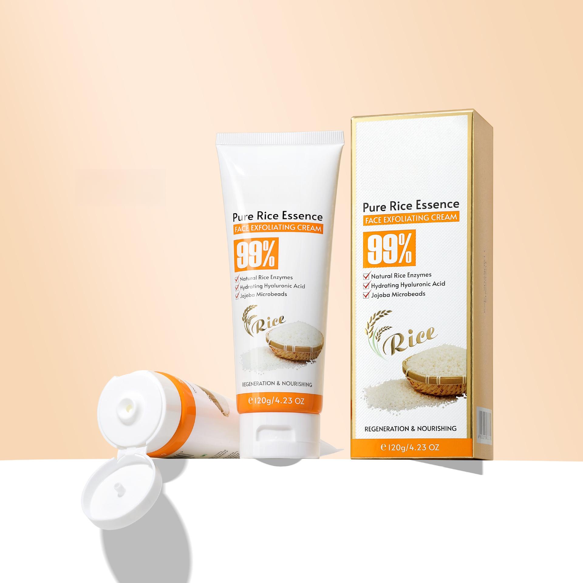 Rice scrub for facial deep pore cleansing, non-irritating, moisturizing, exfoliating dead skin cream