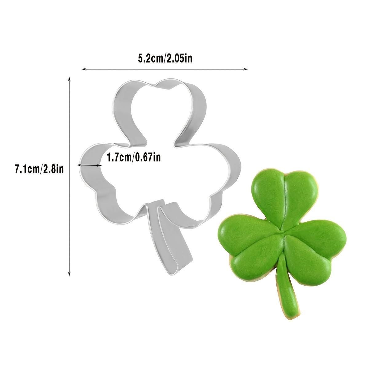 Stainless Steel Clover Cookie Cutter Suitable for Baking & Fondant - Lucky Four- Clover Mold, Easy Release for Bread, Pastries, Wedding/Valentine's Crafts, School, Suitable for Clay and, Pastry