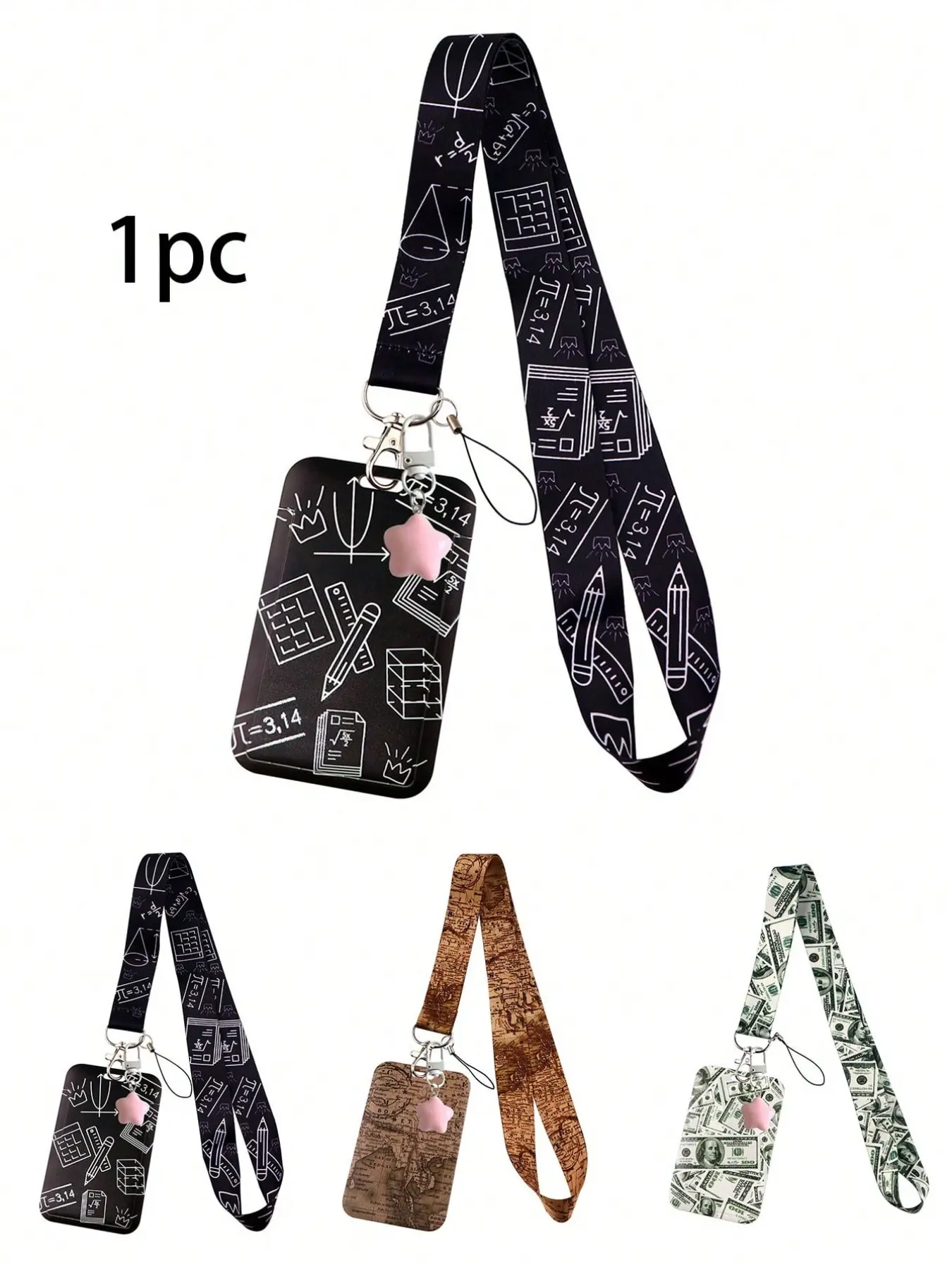 Keychain Lanyard Card Holder, Multi-Functional Hard Case for ID Cards and Documents, Office and Event Use, Gift Option, Three Styles Available