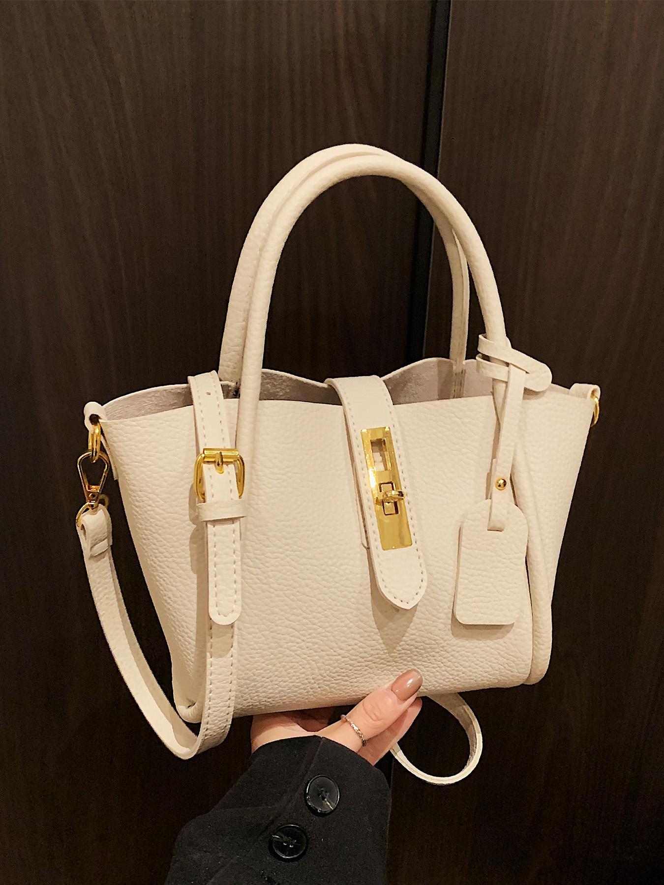 Women's Fashionable Temperament Handbag, Simple Retro Style Versatile Handbag for Work, School, Daily Commuting, Practical Gift Giving Handbag, Pu Leather Bag