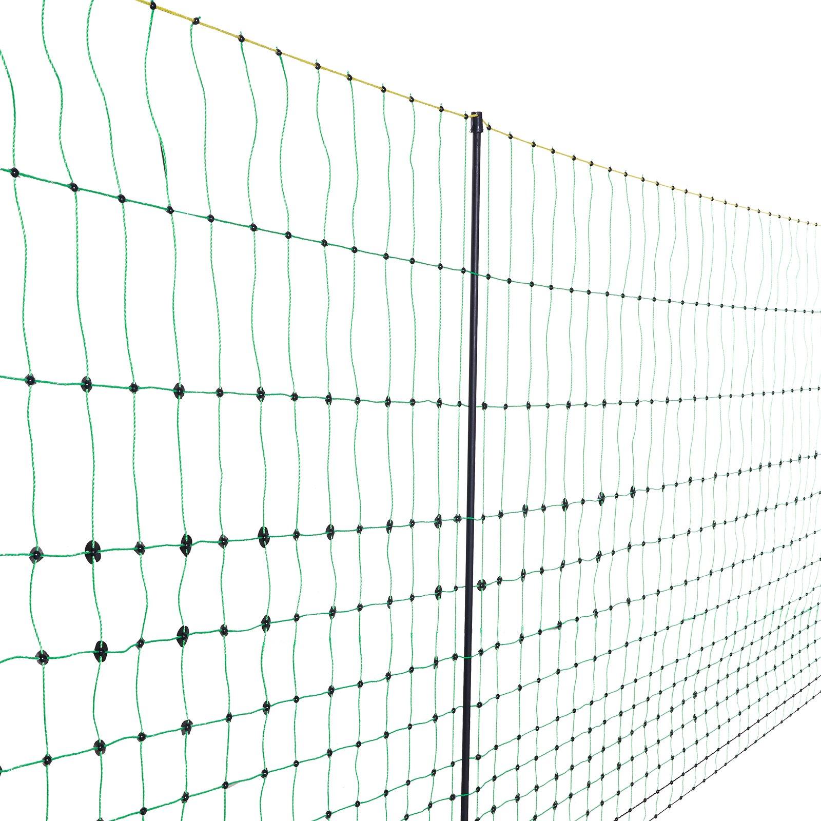 VEVOR Electric Fence Netting, 50" H x 164' L, Livestock Net Fencing with Posts & Stakes, Portable Mesh Nets for Goats, Sheep, Deer, Hogs, Dogs, Electric Fencing for Backyards, Gardens, Farms, Ranches VEVOR Electric Fence Netting, 50" H x 164' L, Livestock Net Fencing with Posts & Stakes, Portable Mesh Nets for Goats, Sheep, Deer, Hogs, Dogs, Electric Fencing for Backyards, Gardens, Farms, Ranches