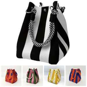 Bucket Bag for Women, Handmade Knitted Crochet Shoulder Bag, handbags,Lightweight Summer Beach Vacation Bag, Stylish Vacation Tote Bag, Daily Use and Holiday Outfit