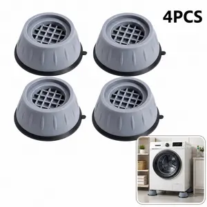 Washing Machine Anti-Vibration & Non-Slip Riser Pads, Height-Boosting Mats for Dryer, Washer & Laundry Appliances, 4PCS