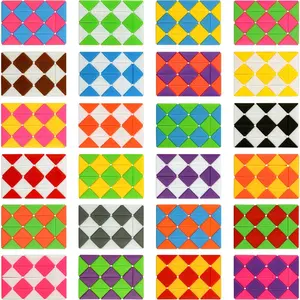 35 Pack 24 Blocks Magic Snake Cube Toy,Fidget Mini Snake Cube Puzzle Toy for Kids,Mini Plastic Puzzle Cube Toy for Kids Party Supplies,Classroom Rewardsfidget toys