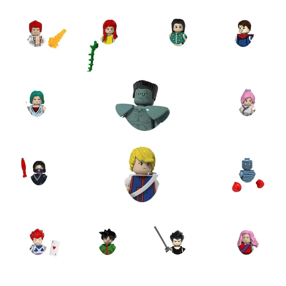4.5cm ABS Cartoon Building Blocks, Anime Mini Action Figures, Assemble Toys for Kids, 2026 Hot Items, PG8163 PG8170 Birthday Christmas Gifts