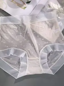 Summer Ultra-Thin Aurora Silk Panties for Women, Ice Silk Sexy Transparent Seamless Large Size High Waist Pure Desire Underwear