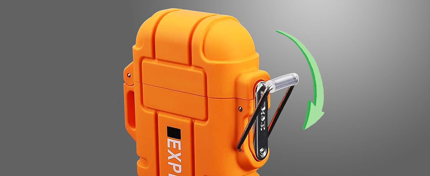 2 Pack Waterproof Lighter Outdoor Windproof Torch Lighters Dual Arc Butane Electric Lighters USB Rechargeable Lighters Flameless Plasma Lighter Camping Hiking Adventure Survival Tactical Gear