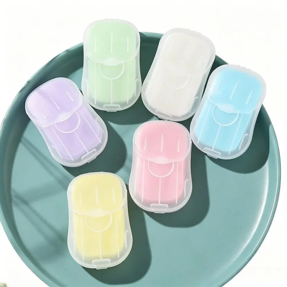 Portable Travel Paper Soap Sheets, 300 Sheets 6 Fragrances Per Box, Antibacterial Disposable Hand Soap for Camping Daily Use