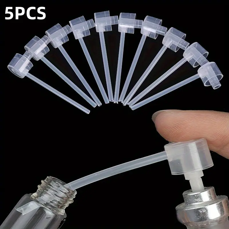 5Pcs Transparent Plastic Material Perfume Transfer Adapter, Perfume Sample Extraction Tool, Fragrance Liquid Dispensing Connector