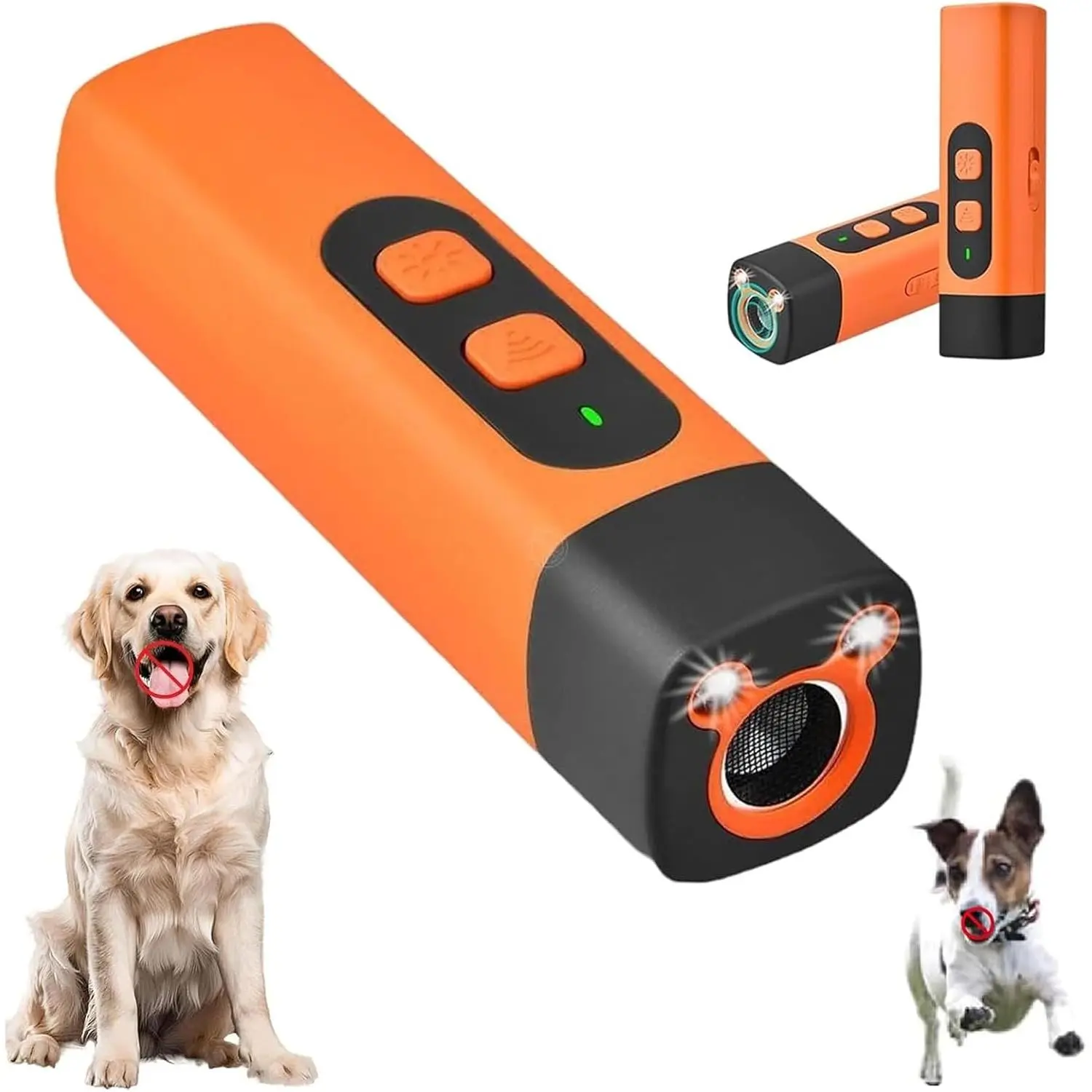 Dog Bark Deterrent Device, Anti Barking Devices for Dogs, Indoor Outdoor Use Rechargeable, Dog Bark Deterrent Device with LED Flashlight, Suitable for Training to Improve Bad Behavior