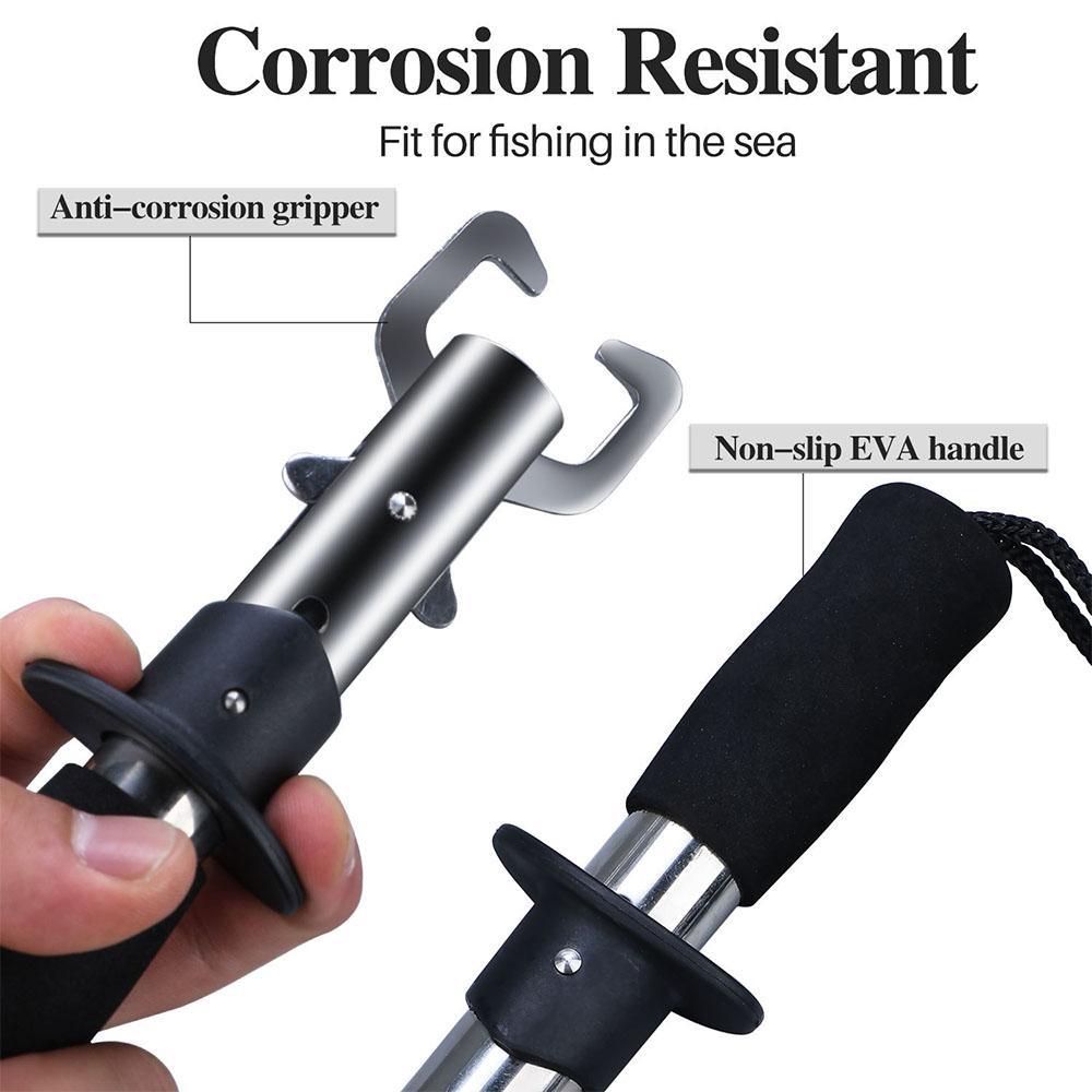 Stainless Steel Fishing Gripper with Storage Bag, Fishing Plier with Lanyard & Bottle Opener, Fishing Tool for Outdoor, Fishing Accessories Kit