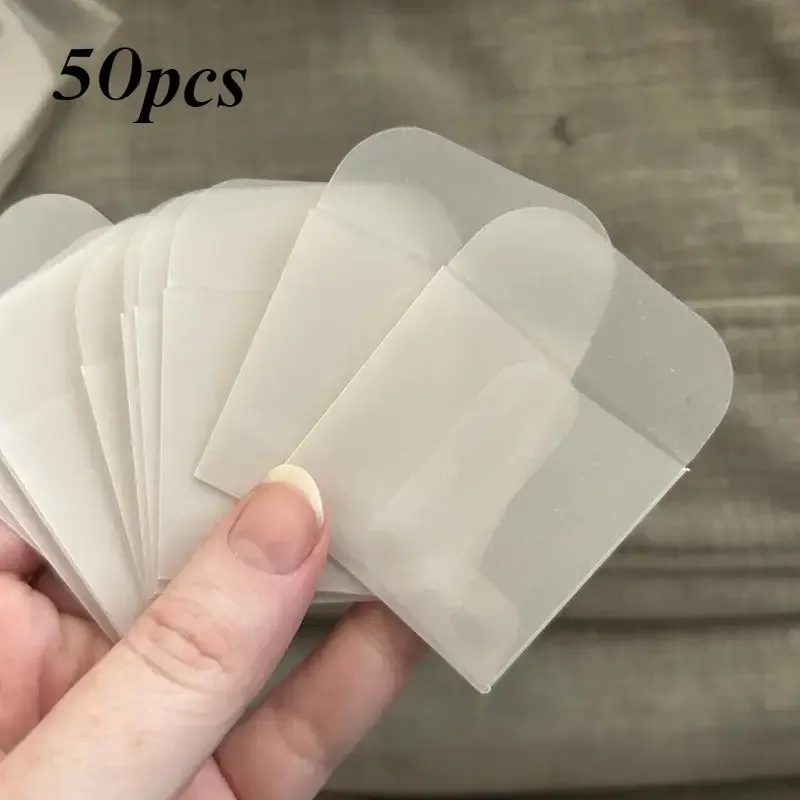 50pcs Semi-Transparent Mini Envelopes, Self-Seal Plastic Bags, Ideal for Jewelry, Coins, Seeds, Transparent Adhesive Packaging, Self Sealing Envelope