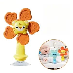 1 PC Suction Cup Rotating Windmill with Hanging Ring, Portable Sensory Educational Toy, Fine Motor Training & Sensory Development Teaching Aid