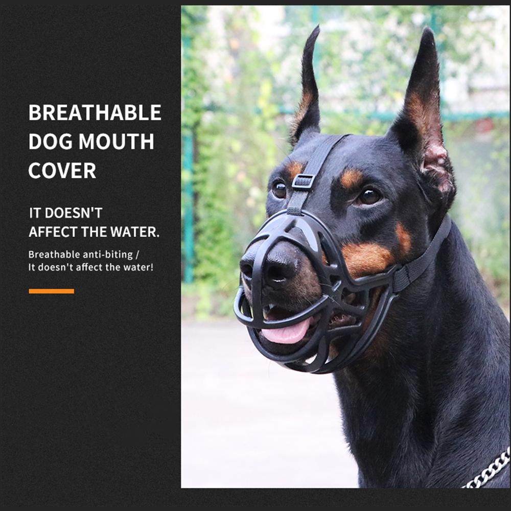 Adjustable Dog Muzzle, Hollow and Breathable Dog Muzzle for Small, Medium-sized and Large Dogs to Prevent Biting and Barking