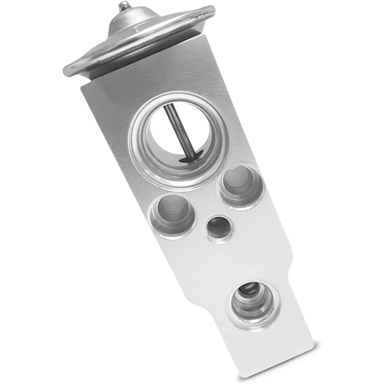 1PC Aluminum Car Air Conditioner Expansion Valve Auto A/C Replacement Part Universal for Most Cars Trucks SUVs Silver