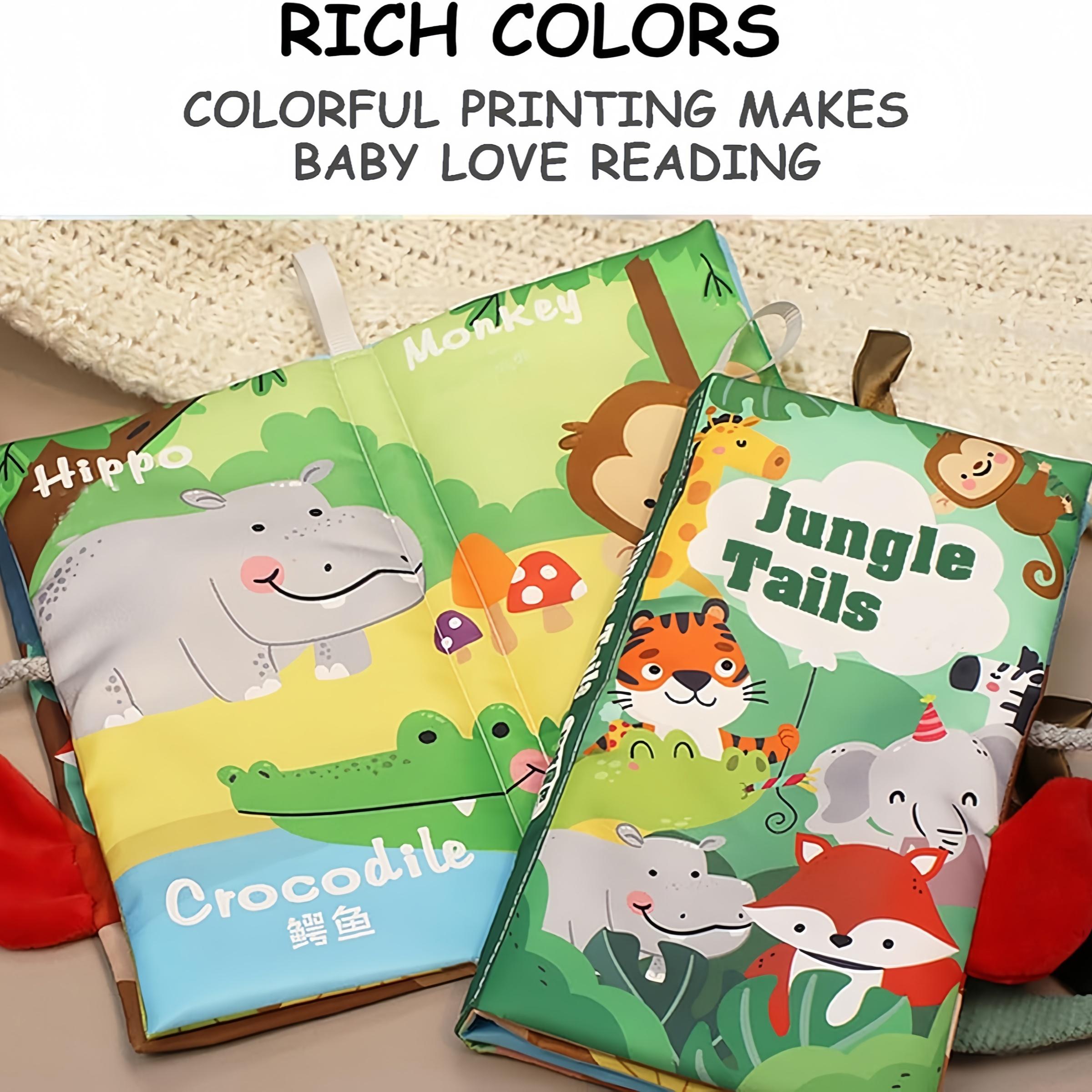Cloth Book Early Education Toy, Tear-Resistant 3D Tail Book, Bite-Safe Learning Book, Preschool Learning Book, Various Themes, Ideal Daily Teaching Aid